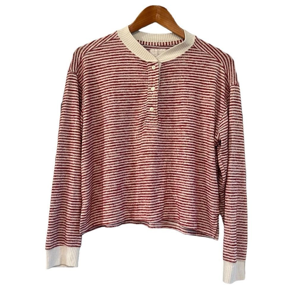 Abercrombie &‎ fitch striped 1/4 button shirt